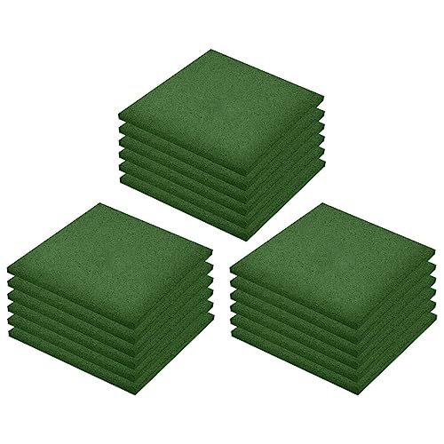 vidaXL 18x Fallschutzfliese Fallschutzmatte Spielplatz Sicherheit Gummiplatte Spielplatzmatte Sicherheitsmatte Gummi 50x50x3cm Grün von vidaXL