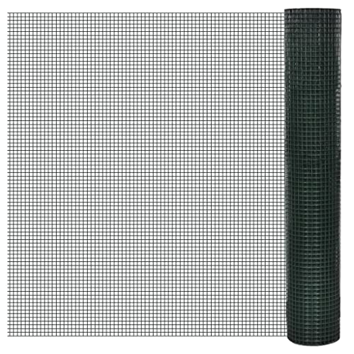 vidaXL 1m x 10m Drahtgitter Maschendraht 4-Eck Volierendraht 12x12mm Maschenmaße von vidaXL