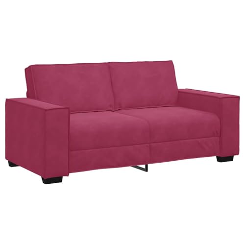 vidaXL 2-Sitzer-Sofa Weinrot 140 cm Samt von vidaXL