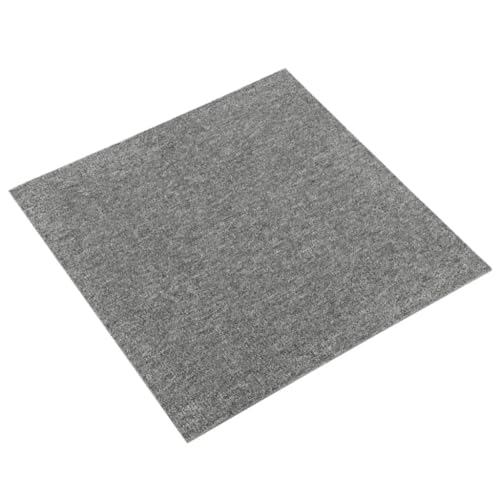 vidaXL 20x Teppichfliesen Selbstliegend Bodenbelag Teppichboden Teppich Fliese Fliesen Schutzmatten Matten Teppichplatten 5m² 50x50cm Grau von vidaXL