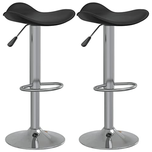 vidaXL 2X Barhocker Drehbar Höhenverstellbar Küchenhocker Barstuhl Tresenhocker Thekenhocker Tresenstuhl Bistrohocker Schwarz Verchromter Stahl Kunstleder vidaXL 2X Barhocker Drehbar Höhenverstellbar Küchenhocker Barstuhl Tresenhocker Thekenhocker Tresenstuhl Bistrohocker Schwarz Verchromter Stahl Kunstleder von vidaXL