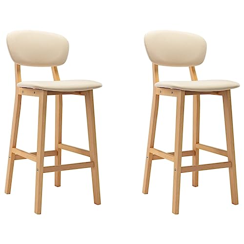vidaXL 2X Barstuhl Barhocker Tresenhocker Bistrohocker Thekenhocker Küchenhocker Bar Stuhl Hocker Tresenstuhl Thekenstuhl Creme Stoff vidaXL 2X Barstuhl Barhocker Tresenhocker Bistrohocker Thekenhocker Küchenhocker Bar Stuhl Hocker Tresenstuhl Thekenstuhl Creme Stoff von vidaXL