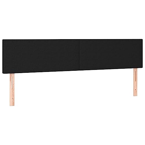 vidaXL 2X Kopfteil Betthaupt Polsterkopfteil Bettkopfteil für Bett Bettgestell Bettrahmen Schlafzimmer Bettzubehör Schwarz 90x5x78/88cm Stoff vidaXL 2X Kopfteil Betthaupt Polsterkopfteil Bettkopfteil für Bett Bettgestell Bettrahmen Schlafzimmer Bettzubehör Schwarz 90x5x78/88cm Stoff von vidaXL