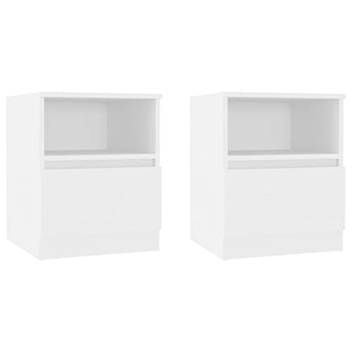 vidaXL 2X Nachttisch 1 Schublade 1 Ablage Nachtschrank Nachtkommode Nachtkonsole Schlafzimmer Schrank Kommode Weiß 40x40x50cm Holzwerkstoff vidaXL 2X Nachttisch 1 Schublade 1 Ablage Nachtschrank Nachtkommode Nachtkonsole Schlafzimmer Schrank Kommode Weiß 40x40x50cm Holzwerkstoff von vidaXL