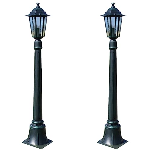 vidaXL 2X Preston Gartenleuchte Außenleuchte Gartenlaterne Außenlampe Gartenlampe Standleuchte Sockelleuchte Wegleuchte Lampe Leuchte 105cm von vidaXL