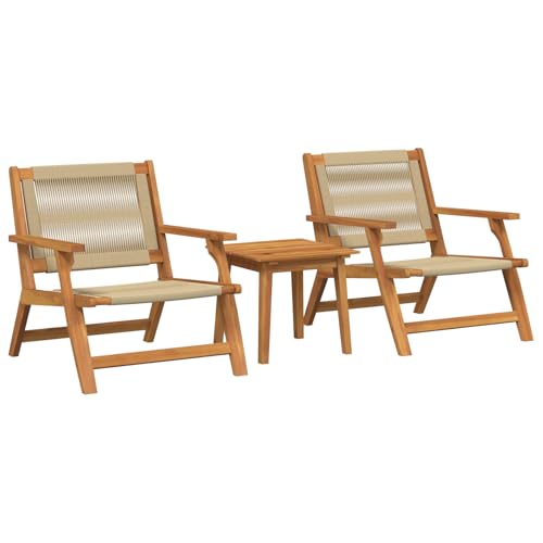 vidaXL Gartenstühle mit Tischset - 3 Teile in beigem massivem Akazienholz vidaXL Gartenstühle mit Tischset - 3 Teile in beigem massivem Akazienholz von vidaXL