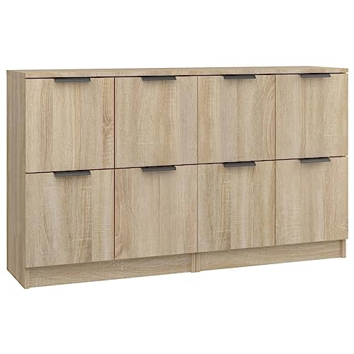 vidaXL 2X Sideboard Kommode Anrichte Schrank Beistellschrank Mehrzweckschrank Standschrank mit Türen Sonoma Eiche 60x30x70cm Holzwerkstoff vidaXL 2X Sideboard Kommode Anrichte Schrank Beistellschrank Mehrzweckschrank Standschrank mit Türen Sonoma Eiche 60x30x70cm Holzwerkstoff von vidaXL