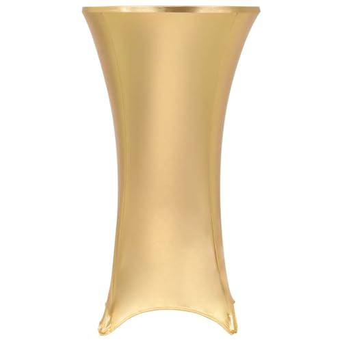 vidaXL 2X Stretch Tischhusse Golden 70cm Stretchhusse Tischdecke Überzug Husse von vidaXL