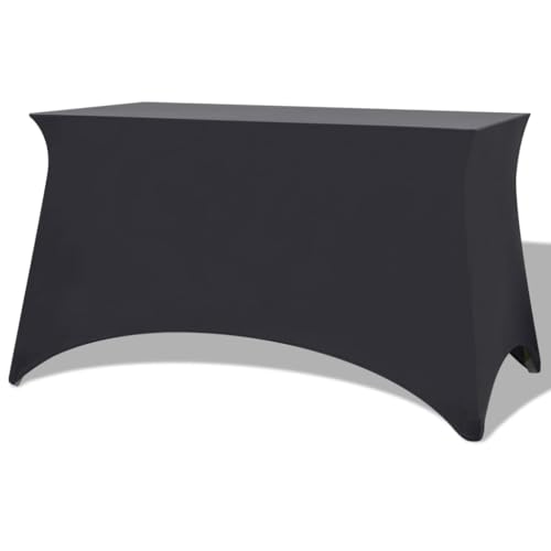 vidaXL 2X Stretch-Tischhusse Stehtischhusse Schonbezug 183 x 76 x 74cm Anthrazit von vidaXL