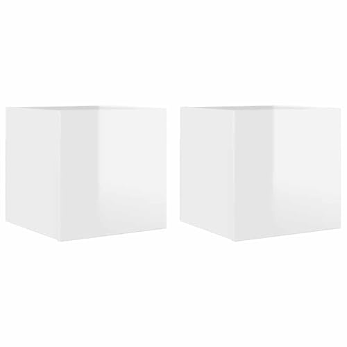 vidaXL 2X TV Wandschrank Wohnwand Anbauwand Schrankwand HiFi Schrank Hängeschrank Fernsehwand Fernsehschrank Wohnzimmer Hochglanz-Weiß 30,5x30x30cm vidaXL 2X TV Wandschrank Wohnwand Anbauwand Schrankwand HiFi Schrank Hängeschrank Fernsehwand Fernsehschrank Wohnzimmer Hochglanz-Weiß 30,5x30x30cm von vidaXL