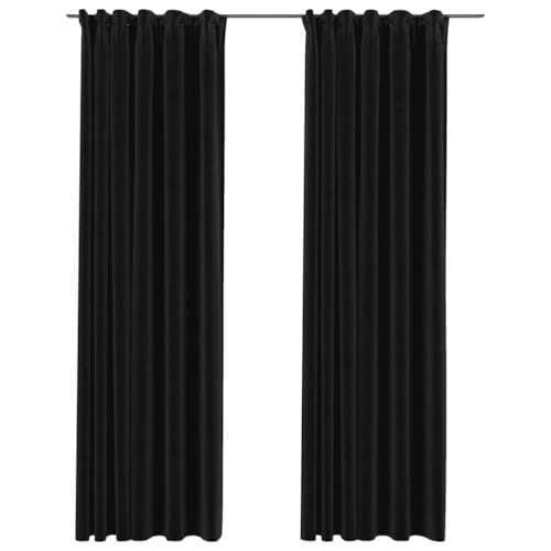 vidaXL 2X Vorhang Verdunkelung mit Haken Verdunkelungsvorhang Kräuselband Thermo Gardine Blickdicht Vorhänge Leinenoptik Anthrazit 140x245cm vidaXL 2X Vorhang Verdunkelung mit Haken Verdunkelungsvorhang Kräuselband Thermo Gardine Blickdicht Vorhänge Leinenoptik Anthrazit 140x245cm von vidaXL