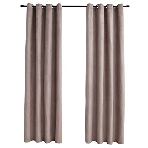 vidaXL 2X Vorhang Verdunkelung mit Metallösen Verdunkelungsvorhang Kräuselband Ösen Schlaufe Thermo Gardine Blickdicht Taupe 140x245cm vidaXL 2X Vorhang Verdunkelung mit Metallösen Verdunkelungsvorhang Kräuselband Ösen Schlaufe Thermo Gardine Blickdicht Taupe 140x245cm von vidaXL