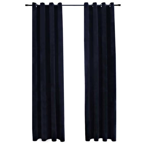 vidaXL 2X Vorhang Verdunkelung mit Ösen Verdunkelungsvorhang Kräuselband Ösen Schlaufe Thermo Gardine Blickdicht Samt Schwarz 140x225cm vidaXL 2X Vorhang Verdunkelung mit Ösen Verdunkelungsvorhang Kräuselband Ösen Schlaufe Thermo Gardine Blickdicht Samt Schwarz 140x225cm von vidaXL