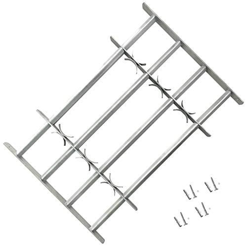 vidaXL 2x Fenstergitter Ausziehbar für Fenster Sicherheitsgitter Ausziehgitter Einbruchschutz Fenstersicherung mit Montagezubehör 1000-1500mm von vidaXL