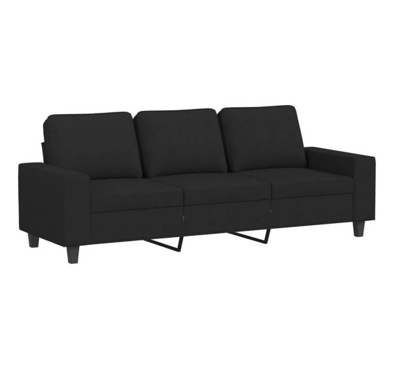 vidaXL Sofa, 3-Sitzer-Sofa Schwarz 180 cm Stoff von vidaXL