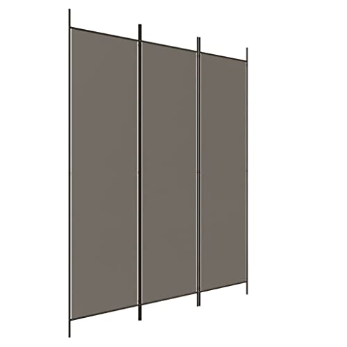 vidaXL Paravent 3-TLG. Raumtrenner Raumteiler Trennwand Umkleide Sichtschutz Spanische Wand Wohnzimmer Schlafzimmer Anthrazit 150x200cm Stoff von vidaXL