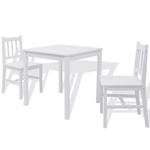 vidaXL 3tlg. Holz Essgruppe Sitzgruppe Esstisch Stühle Esstischset Pinienholz von vidaXL