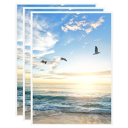 vidaXL 3X Bilderrahmen Collage für Tisch Fotorahmen Posterrahmen Foto Poster Rahmen Bildergalerie Objektrahmen Dekoration Weiß 15x21cm MDF von vidaXL