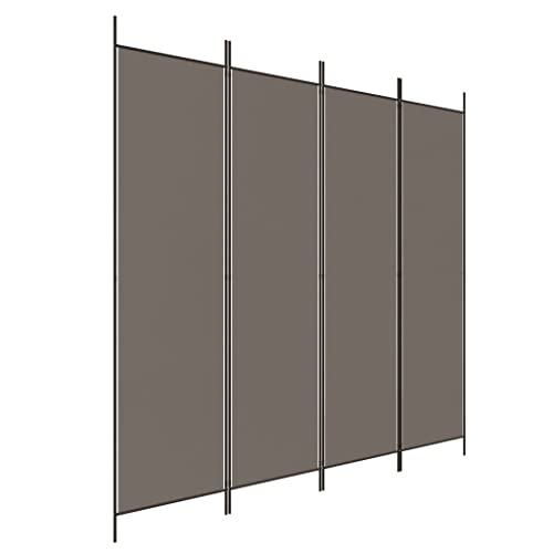 vidaXL Paravent 4-TLG. Raumtrenner Raumteiler Trennwand Umkleide Sichtschutz Spanische Wand Wohnzimmer Schlafzimmer Anthrazit 200x220cm Stoff von vidaXL