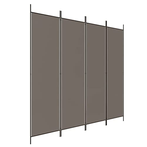 vidaXL Paravent 4-TLG. Raumtrenner Raumteiler Trennwand Umkleide Sichtschutz Spanische Wand Wohnzimmer Schlafzimmer Anthrazit 698x180cm Stoff von vidaXL