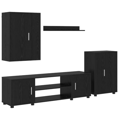 vidaXL 4-teilige TV-Schrank Set 4 pcs Schwarze Eiche Holzwerkstoff vidaXL 4-teilige TV-Schrank Set 4 pcs Schwarze Eiche Holzwerkstoff von vidaXL