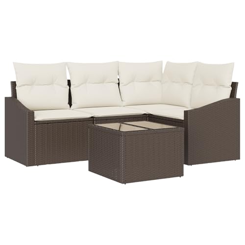 vidaXL 4-TLG. Garten-Sofagarnitur mit Kissen Grau Poly Rattan vidaXL 4-TLG. Garten-Sofagarnitur mit Kissen Grau Poly Rattan von vidaXL
