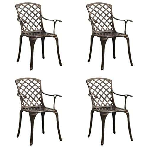 vidaXL 4X Gartenstuhl Gartensessel Essstuhl Stuhl Stühle Gartenstühle Sessel Gartenmöbel Balkonstuhl Terrassenstuhl Aluminiumguss Bronzen vidaXL 4X Gartenstuhl Gartensessel Essstuhl Stuhl Stühle Gartenstühle Sessel Gartenmöbel Balkonstuhl Terrassenstuhl Aluminiumguss Bronzen von vidaXL