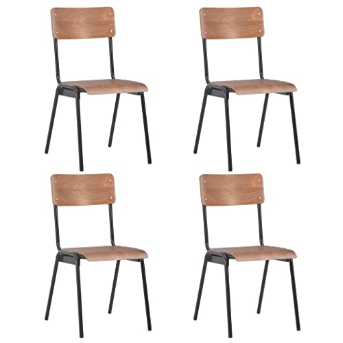 vidaXL 4X Sperrholz Massiv Esszimmerstuhl Stapelbar Schulstuhl Küchenstuhl Wohnzimmerstuhl Essstuhl Holzstuhl Lehnstuhl Stuhl Stühle Braun Stahl vidaXL 4X Sperrholz Massiv Esszimmerstuhl Stapelbar Schulstuhl Küchenstuhl Wohnzimmerstuhl Essstuhl Holzstuhl Lehnstuhl Stuhl Stühle Braun Stahl von vidaXL
