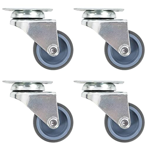 vidaXL 4x Lenkrollen mit Zwillingsrad Schwerlastrollen Transportrollen Laufrollen Möbelrollen Möbelrolle Rollen Industrierolle 50mm TPR Eisen von vidaXL
