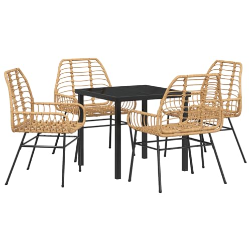 vidaXL Gartensessel Set mit 2 leichten Poly Rattan Armlehnsesseln, wetterfestes, modernes Design für Outdoor-Sitzgelegenheiten, perfekte für die Terrasse im Sommer vidaXL Gartensessel Set mit 2 leichten Poly Rattan Armlehnsesseln, wetterfestes, modernes Design für Outdoor-Sitzgelegenheiten, perfekte für die Terrasse im Sommer von vidaXL
