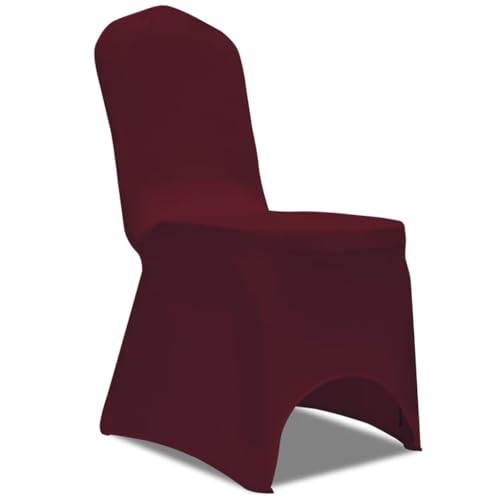 vidaXL 50 x Stuhlhusse Stretchhusse Bordeaux von vidaXL