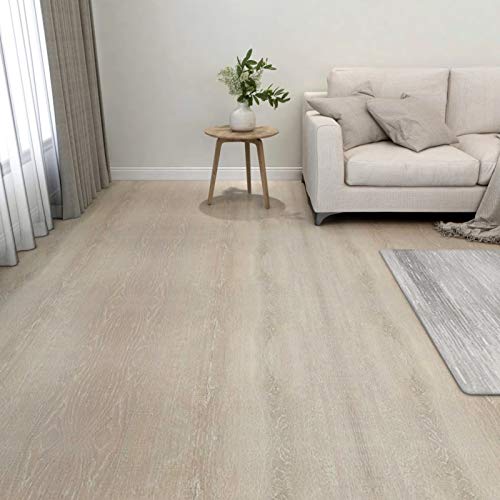 vidaXL 55x PVC-Fliesen Selbstklebend Vinyl-Fliesen Bodenbelag Vinylboden Laminat Dielen Fußboden Laminatboden Fliese Wohnzimmer 5,11m² Beige von vidaXL