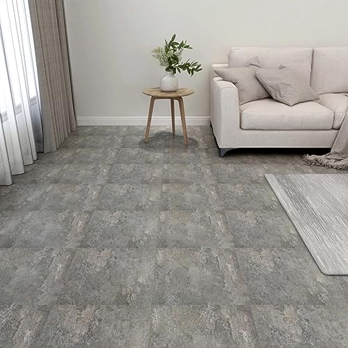 vidaXL 55x PVC-Fliesen Selbstklebend Vinyl-Fliesen Bodenbelag Vinylboden Laminat Dielen Fußboden Laminatboden Fliese Wohnzimmer 5,11m² Grau vidaXL 55x PVC-Fliesen Selbstklebend Vinyl-Fliesen Bodenbelag Vinylboden Laminat Dielen Fußboden Laminatboden Fliese Wohnzimmer 5,11m² Grau von vidaXL