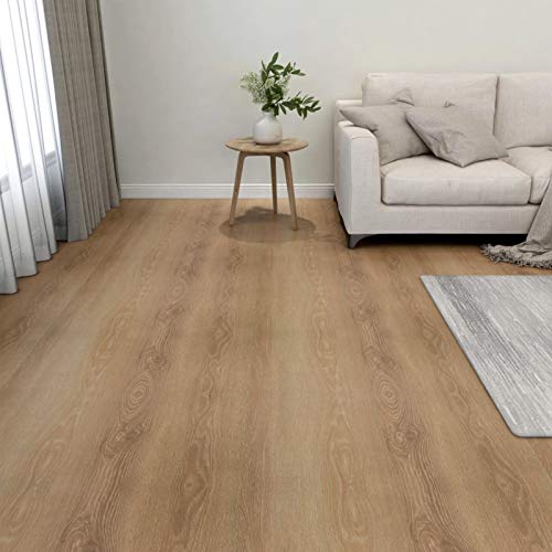 vidaXL 55x PVC-Fliesen Selbstklebend Vinyl-Fliesen Vinylboden Bodenbelag Laminat Dielen Fußboden Laminatboden Fliese Wohnzimmer 5,11m² Braun von vidaXL