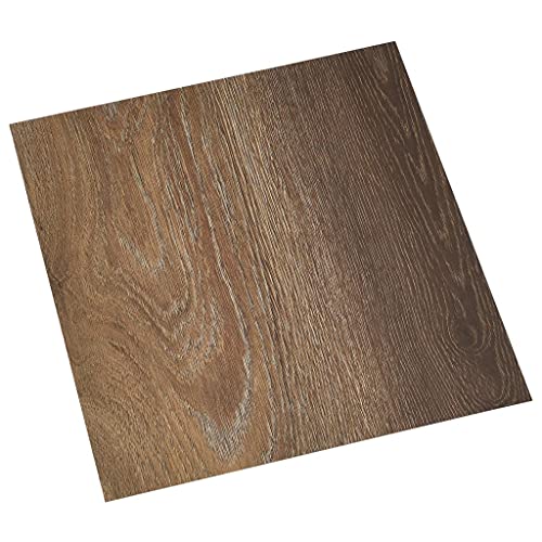 vidaXL 55x PVC-Fliesen Selbstklebend Vinyl-Fliesen Vinylboden Bodenbelag Laminat Dielen Laminatboden Fußboden Fliese Wohnzimmer 5,11m² Braun von vidaXL