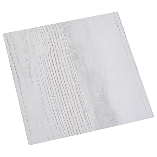 vidaXL 55x PVC-Fliesen Selbstklebend Vinyl-Fliesen Vinylboden Laminat Dielen Fußboden Bodenbelag Laminatboden Fliese Wohnzimmer 5,11m² Hellgrau von vidaXL