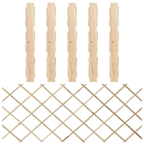 vidaXL 5X Tannenholz Massiv Rankzaun Rankgitter Pflanzengitter Rankhilfe Spalier Holzgitter Scherengitter Gartenzaun Blumengitter 180x80cm von vidaXL