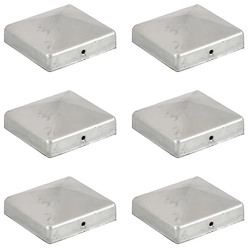 vidaXL 6x Pfostenkappe Pyramide Zaunkappe Pfahlkappe Zierkappe Abdeckkappe Zaunpfahlkappe Pyramidenkappe für Pfosten Feuerverzinkt Verzinktes Metall 81x81mm vidaXL 6x Pfostenkappe Pyramide Zaunkappe Pfahlkappe Zierkappe Abdeckkappe Zaunpfahlkappe Pyramidenkappe für Pfosten Feuerverzinkt Verzinktes Metall 81x81mm von vidaXL