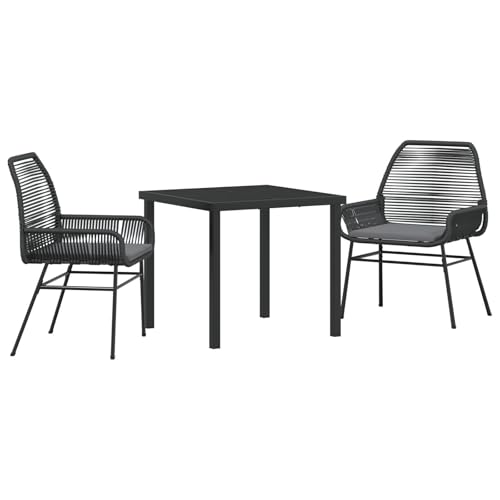 vidaXL 7-teiliges Garten-ESS-Set mit Kissen Braun Poly Rattan von vidaXL