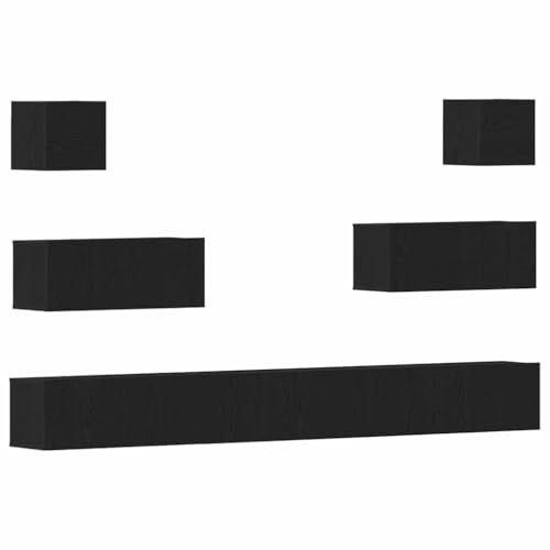 vidaXL 7-teiliges TV-Schrank-Set, Wandmontierte Schwarze Eiche Holzwerkstoff vidaXL 7-teiliges TV-Schrank-Set, Wandmontierte Schwarze Eiche Holzwerkstoff von vidaXL