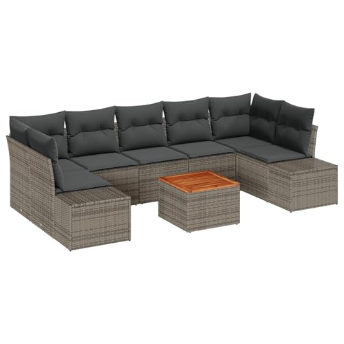 vidaXL 8-teiliges Garten Sofa Set Grau Poly Rattan Mit Kissen Robuste Außen Sitzgelegenheiten für Balkon Patio Entspannung Modulares Rechteckiges Sofa Lounge Möbel Zeitgenössisch UV Beständig Groß vidaXL 8-teiliges Garten Sofa Set Grau Poly Rattan Mit Kissen Robuste Außen Sitzgelegenheiten für Balkon Patio Entspannung Modulares Rechteckiges Sofa Lounge Möbel Zeitgenössisch UV Beständig Groß von vidaXL