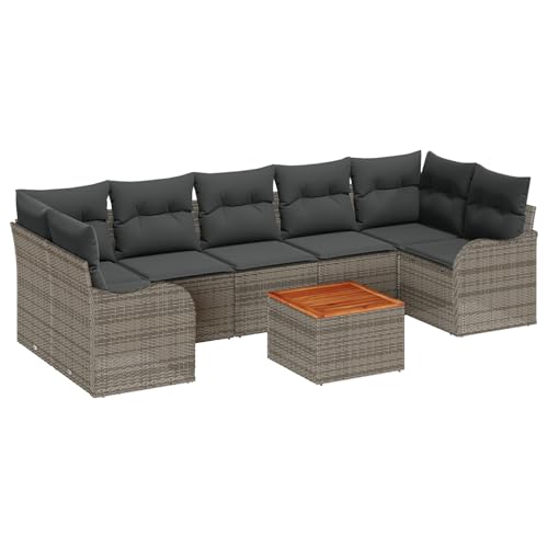 vidaXL 8-teiliges Garten-Sofaset mit Kissen in Grau aus Poly-Rattan und Akazie – die modulare Sitzgruppe für deinen Garten, perfekt für entspannte Stunden und saisonale Flexibilität. vidaXL 8-teiliges Garten-Sofaset mit Kissen in Grau aus Poly-Rattan und Akazie – die modulare Sitzgruppe für deinen Garten, perfekt für entspannte Stunden und saisonale Flexibilität. von vidaXL