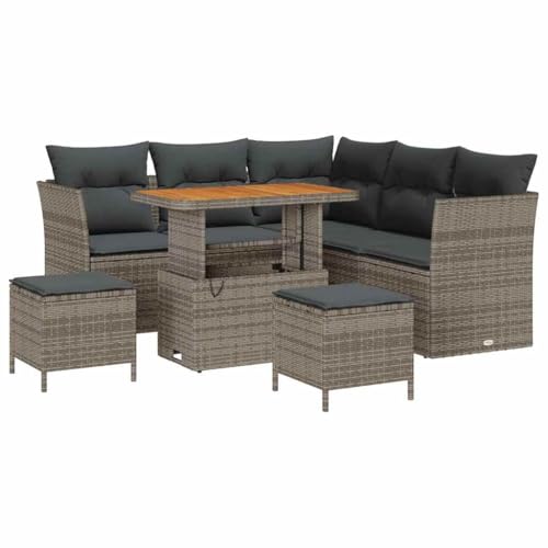 vidaXL 8-teiliges Garten-Ecksofa-Set mit dunklen Kissen, modulares Rattan-Sitzset für 5 Personen, perfekte Möbel für den Außenbereich, Poly-Tisch, Lounge für Terrasse und Balkon, Moderne Unterhaltung vidaXL 8-teiliges Garten-Ecksofa-Set mit dunklen Kissen, modulares Rattan-Sitzset für 5 Personen, perfekte Möbel für den Außenbereich, Poly-Tisch, Lounge für Terrasse und Balkon, Moderne Unterhaltung von vidaXL