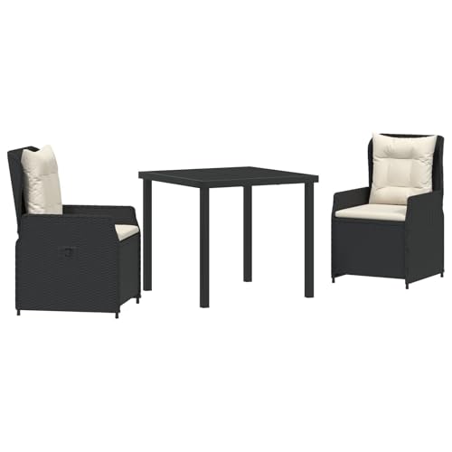 vidaXL 9-teiliges Garten Esszimmer Set Hellgrau Poly Rattan, Gartentisch Schwarz 200x80x73 cm mit Temperglas vidaXL 9-teiliges Garten Esszimmer Set Hellgrau Poly Rattan, Gartentisch Schwarz 200x80x73 cm mit Temperglas von vidaXL