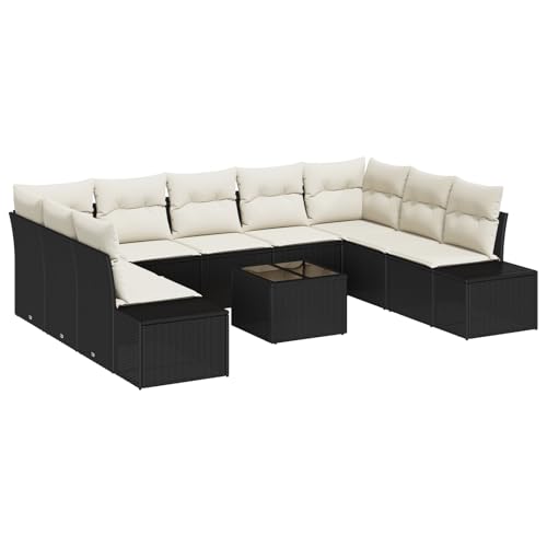 vidaXL 9-teiliges Garten-Sofa-Set mit Kissen in Schwarz und Weiß | Poly-Rattan | Outdoor-Sitzanordnung | Modulares Design | UV-Schutz | Gemütlich für Menschen | Patio-Couch | Sofas | Möbel | Abverkauf vidaXL 9-teiliges Garten-Sofa-Set mit Kissen in Schwarz und Weiß | Poly-Rattan | Outdoor-Sitzanordnung | Modulares Design | UV-Schutz | Gemütlich für Menschen | Patio-Couch | Sofas | Möbel | Abverkauf von vidaXL