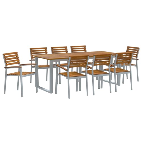 vidaXL 9-teiliges Gartendienst-Set aus solidem Akazienholz und Metall vidaXL 9-teiliges Gartendienst-Set aus solidem Akazienholz und Metall von vidaXL