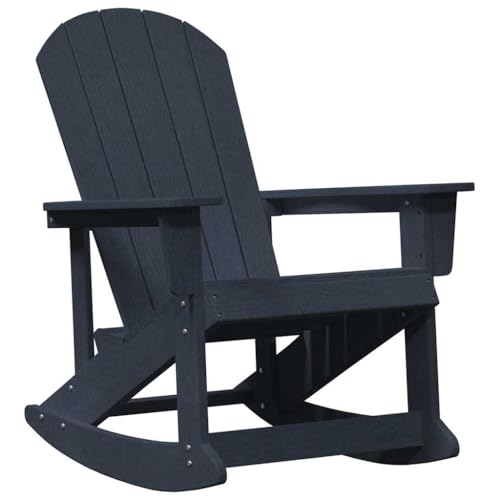 vidaXL Adirondack-Schaukelstuhl Marineblau 73.5x92x90 cm HDPE von vidaXL