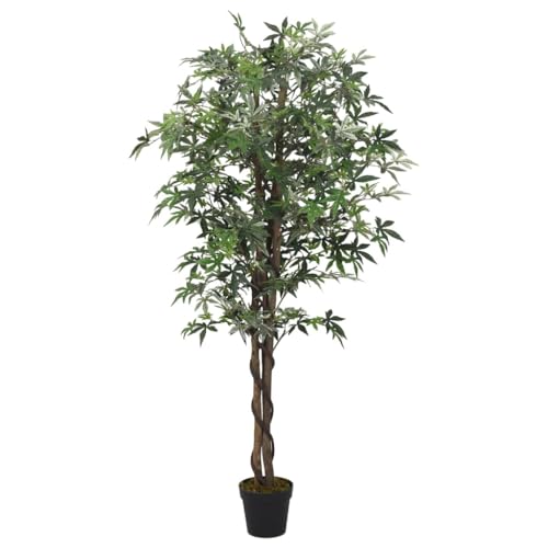 vidaXL Ahornbaum Künstlich, Kunstpflanze mit 672 Blättern, Kunstbaum Dekobaum für Innen Außen, Künstliche Pflanze Zimmerpflanze, Grün 180 cm von vidaXL