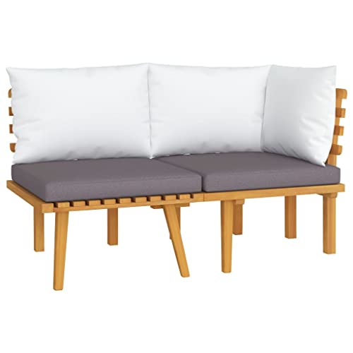 vidaXL Akazienholz Massiv Gartenmöbel 2-TLG. mit Kissen Ecksofa Mittelsofa Sofa Lounge Sitzgruppe Garten Garnitur Gartenset Gartensofa vidaXL Akazienholz Massiv Gartenmöbel 2-TLG. mit Kissen Ecksofa Mittelsofa Sofa Lounge Sitzgruppe Garten Garnitur Gartenset Gartensofa von vidaXL