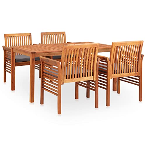 vidaXL Akazienholz Massiv Gartenmöbel 5-TLG. mit Auflagen Gartengarnitur Sitzgruppe Lounge Gartenset Sitzgarnitur Esstisch Stuhl Tisch vidaXL Akazienholz Massiv Gartenmöbel 5-TLG. mit Auflagen Gartengarnitur Sitzgruppe Lounge Gartenset Sitzgarnitur Esstisch Stuhl Tisch von vidaXL